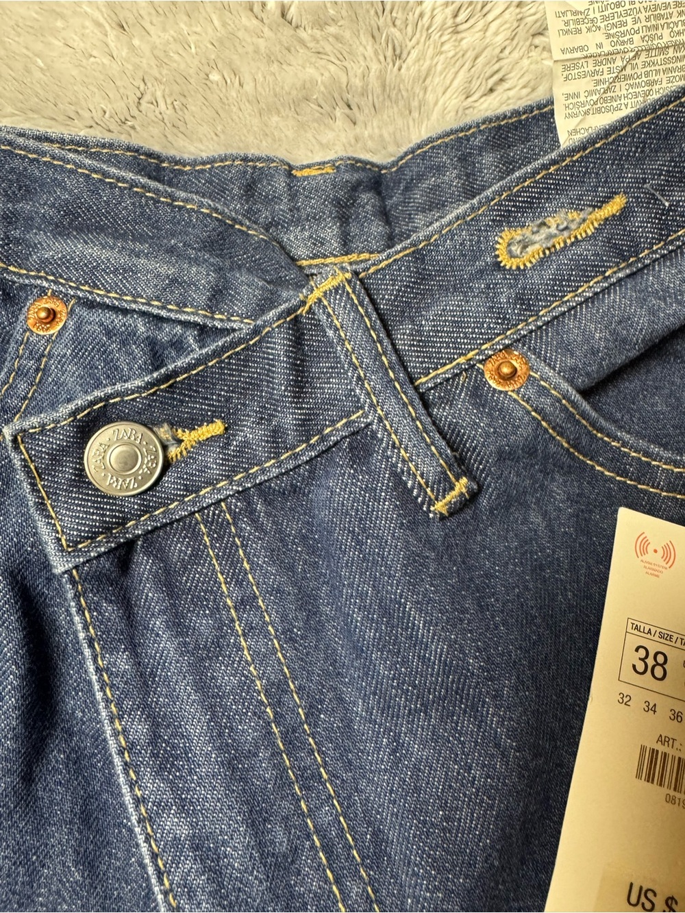 Zara wide leg Dark Blue High-Rise Jeans new with tags size 6